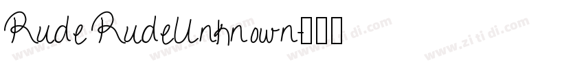 Rude RudeUnknown字体转换